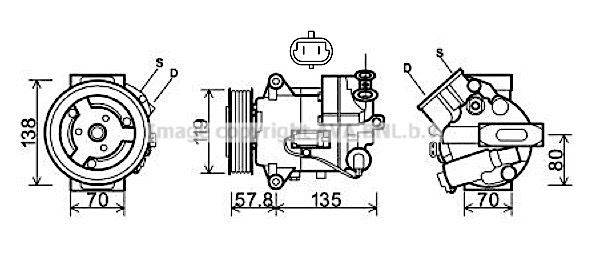 AVA QUALITY COOLING Компрессор, кондиционер OLK496